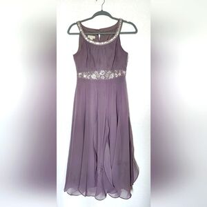Monsoon Grey, Silver Sequin/Stone Embellished Prom Dress. Size US 4